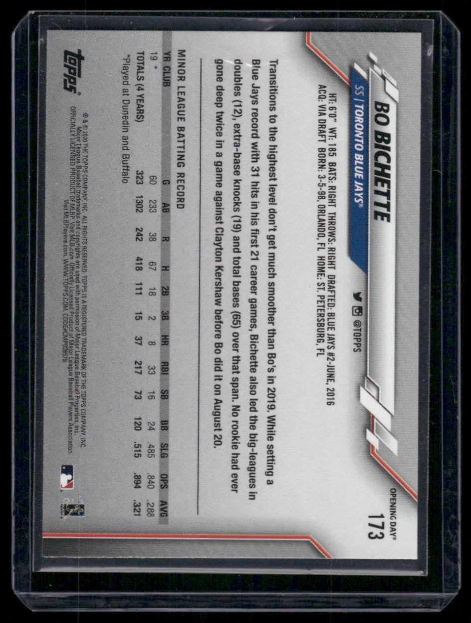 2020 Topps Opening Day Bo Bichette #113 RC Baseball