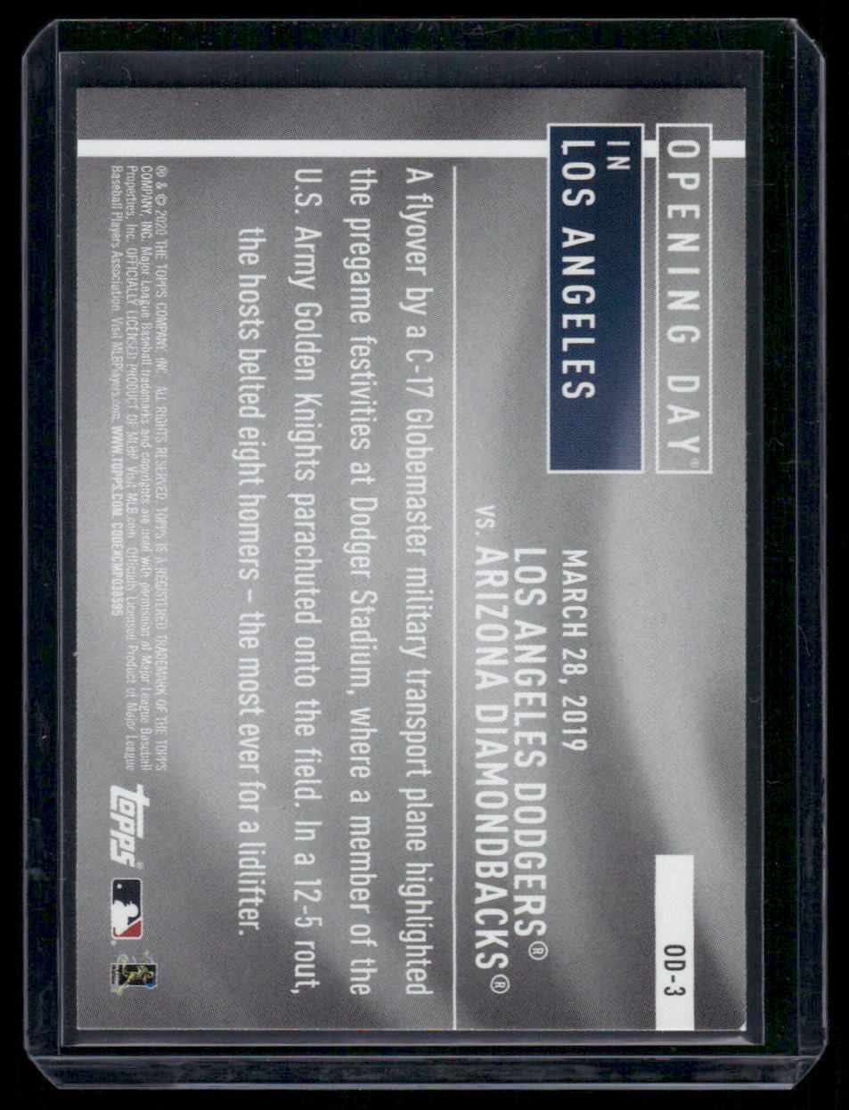 2020 Topps Opening Day #OD-3 Baseball