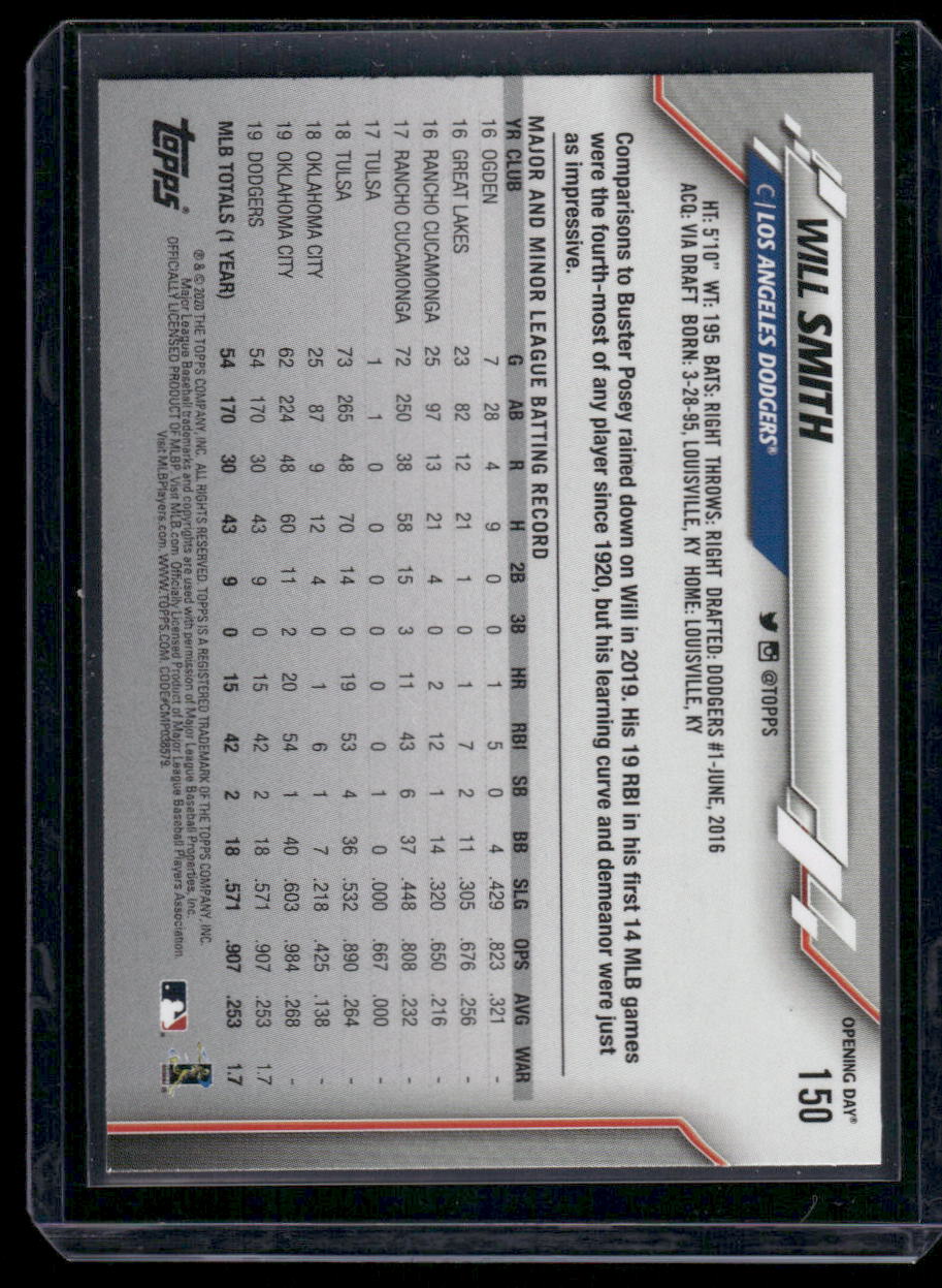 2020 Topps Opening Day Will Smith #150 Baseball