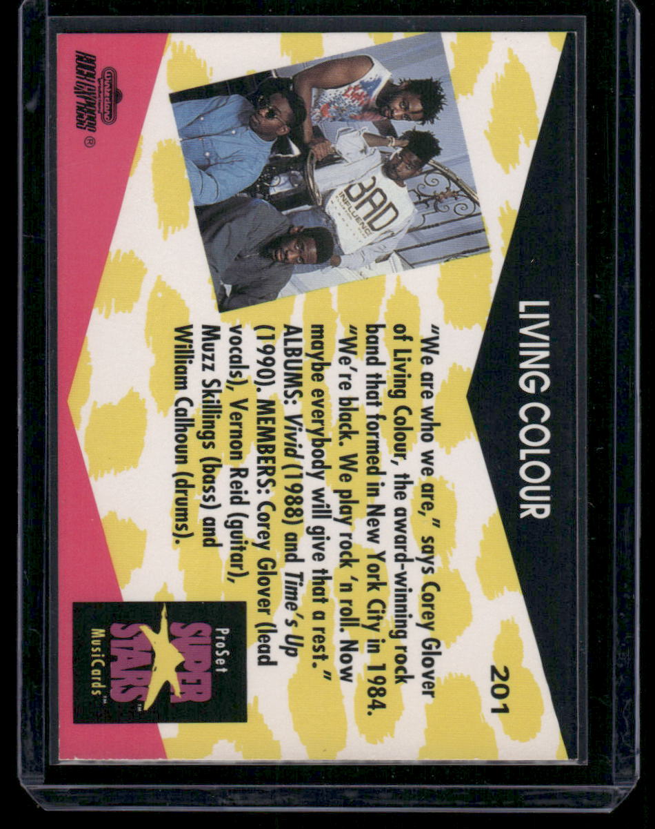 1991 Pro Set Super Stars MusiCards Living Colour #201