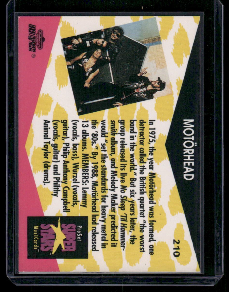 1991 Pro Set Super Stars MusiCards Motörhead #210