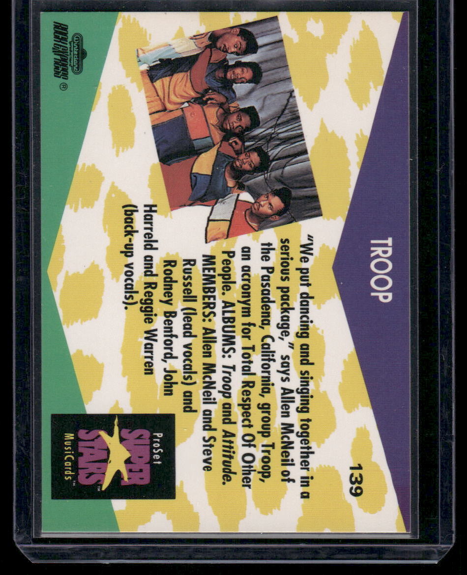 1991 Pro Set Super Stars MusiCards Troop #139