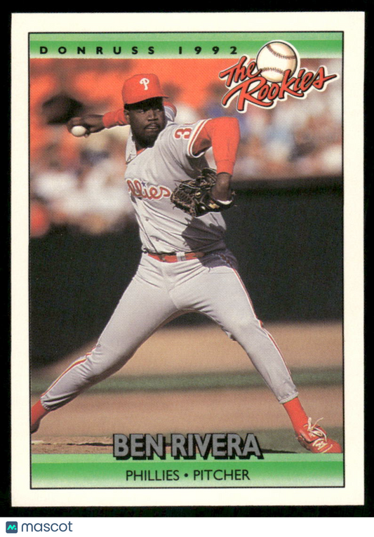 1992 Donruss The Rookies Ben Rivera #104 Baseball
