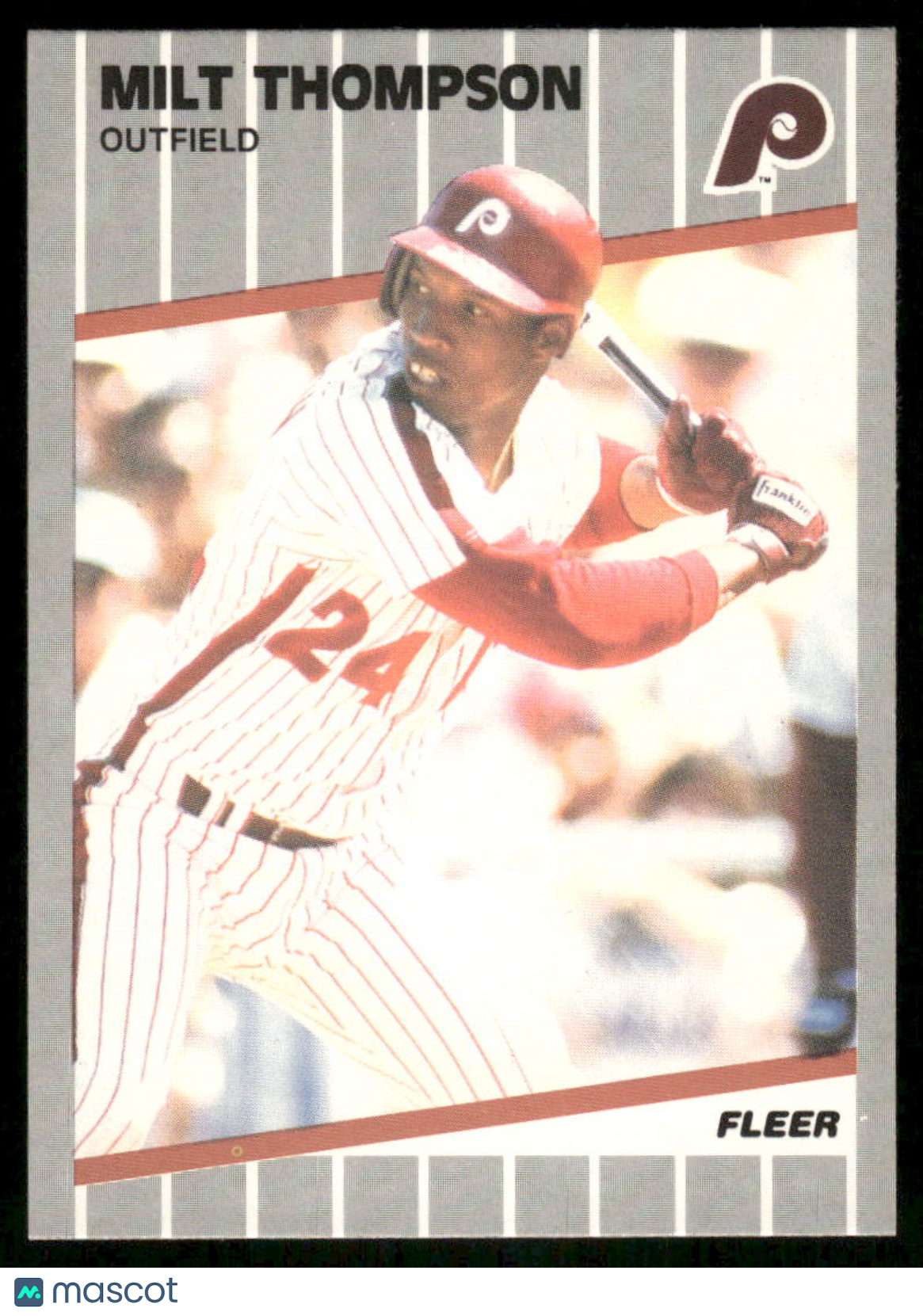 1987 Fleer Milt Thompson #584 Baseball