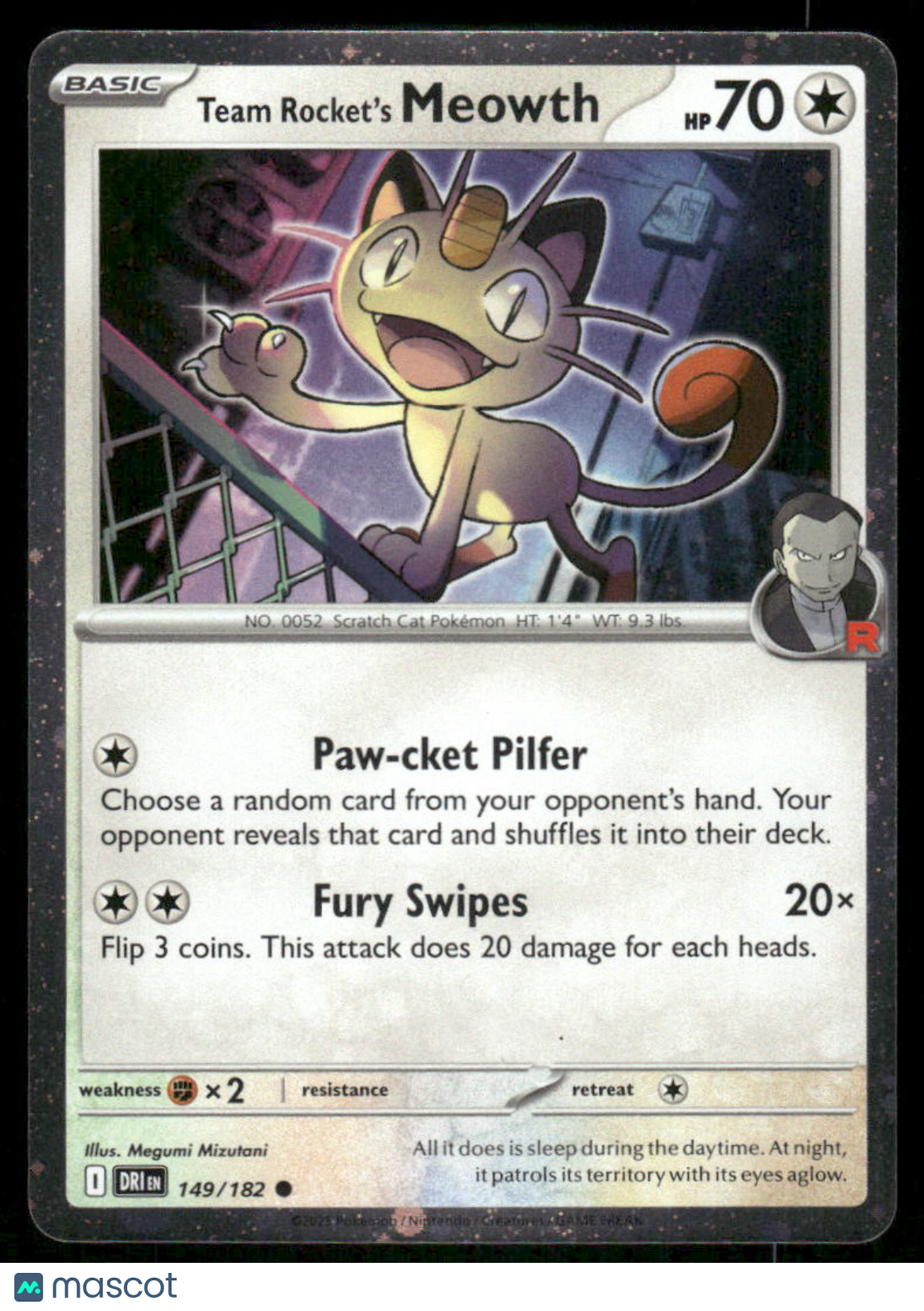 Team Rocket's Meowth #149/182 2023 Pokemon 151