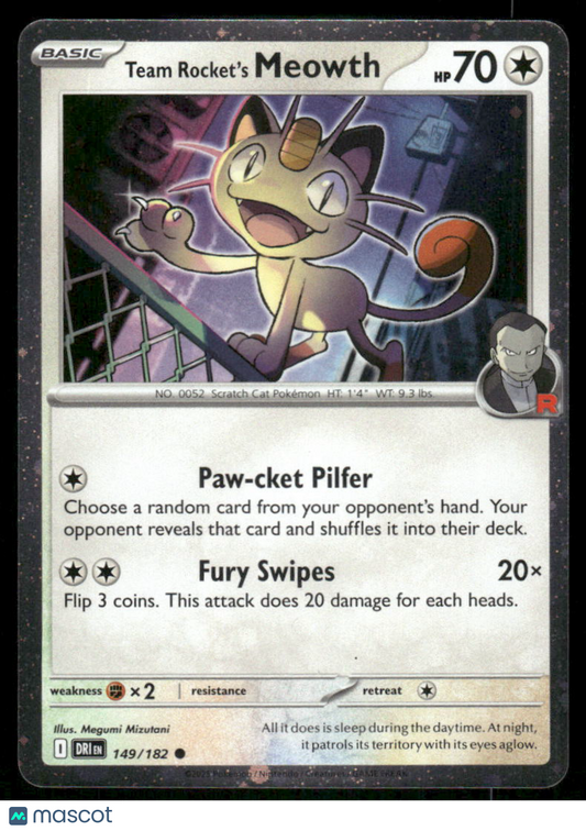 Team Rocket's Meowth #149/182 2023 Pokemon 151