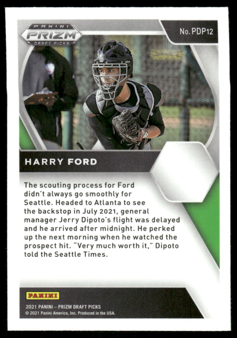 2021 Panini Prizm Draft Picks Harry Ford #PDP12 Baseball