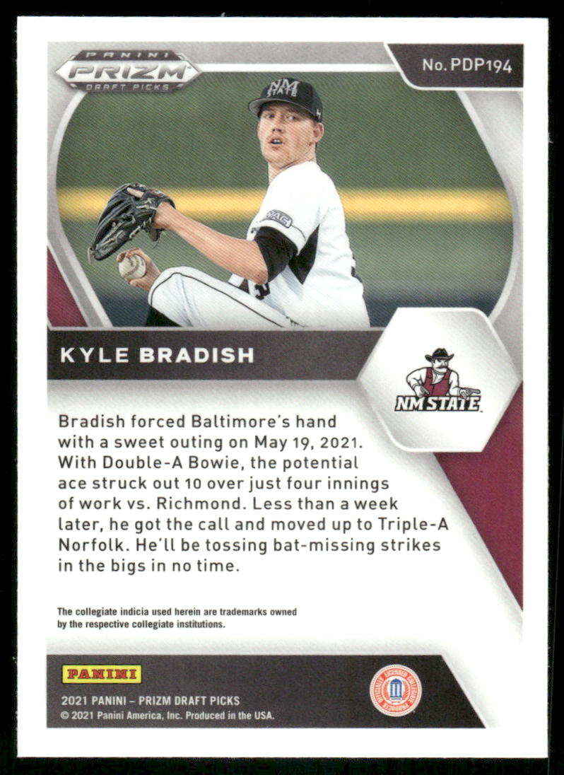 2021 Panini Prizm Draft Picks Kyle Bradish #PDP194 Baseball