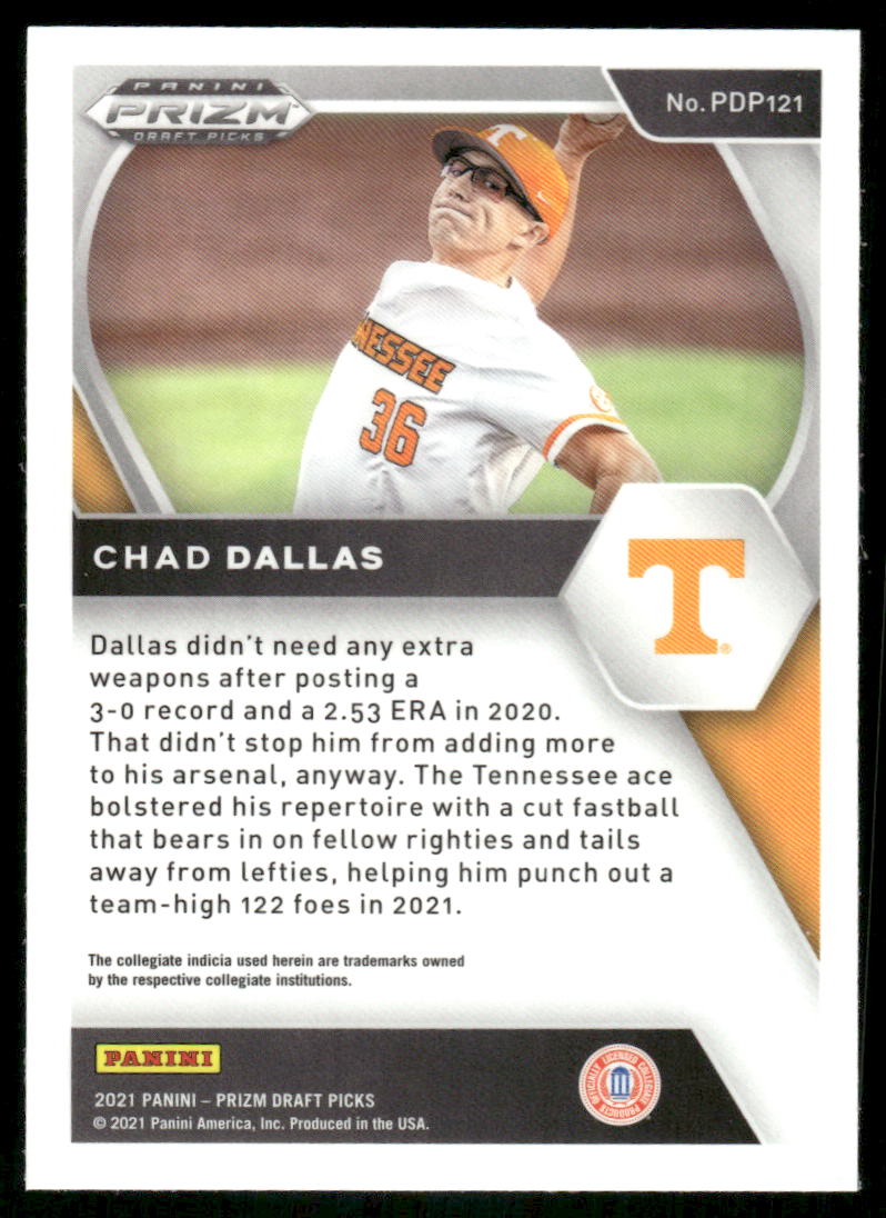 2021 Panini Prizm Draft Picks Chad Dallas #PDP121 Baseball
