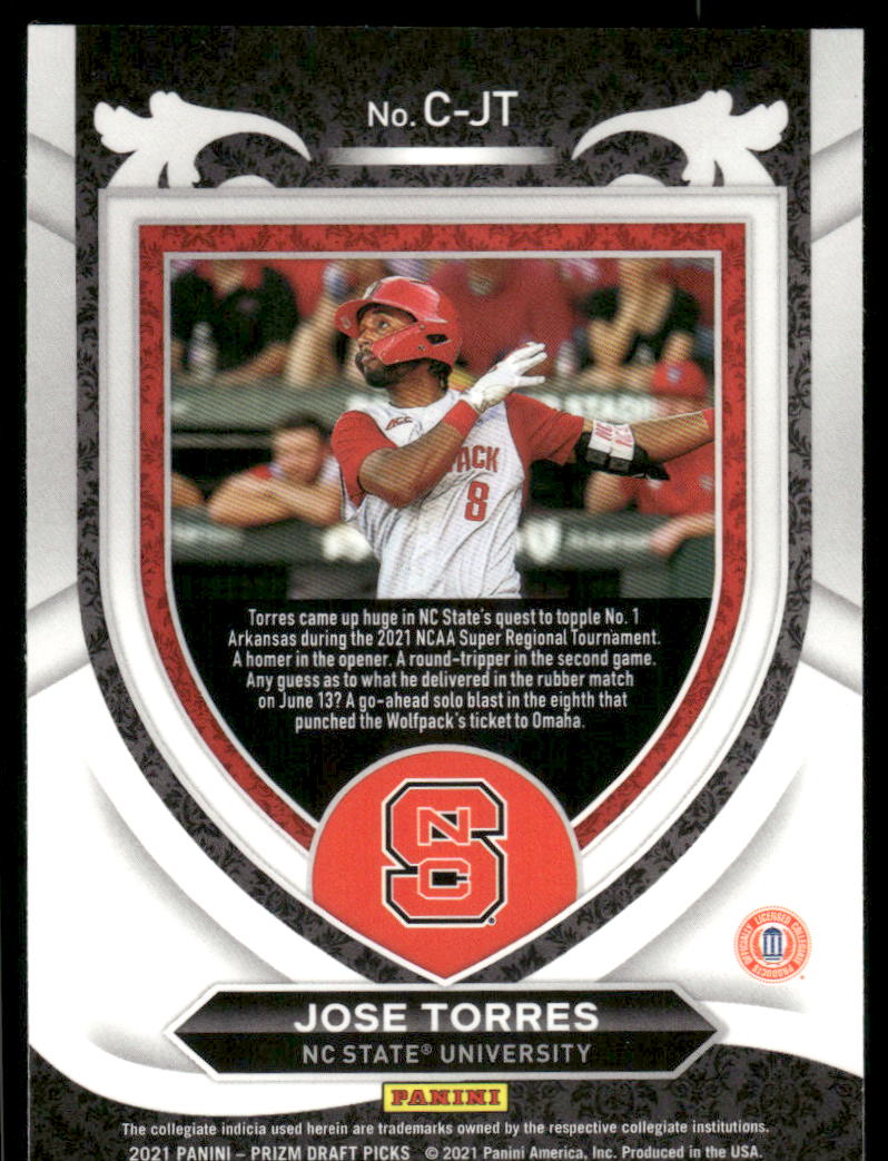 2021 Panini Prizm Draft Picks Crusade Jose Torres #C-JT Baseball