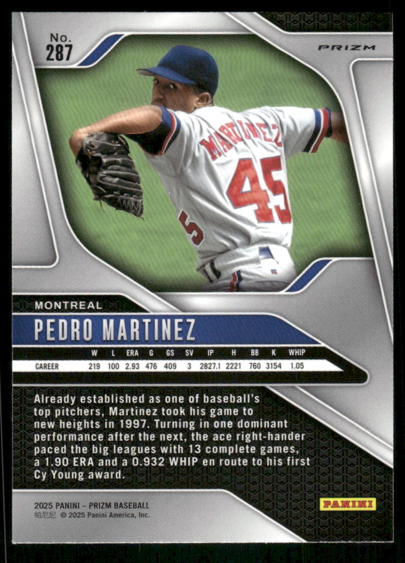 2025 Panini Prizm Baseball Pedro Martinez #287 Baseball