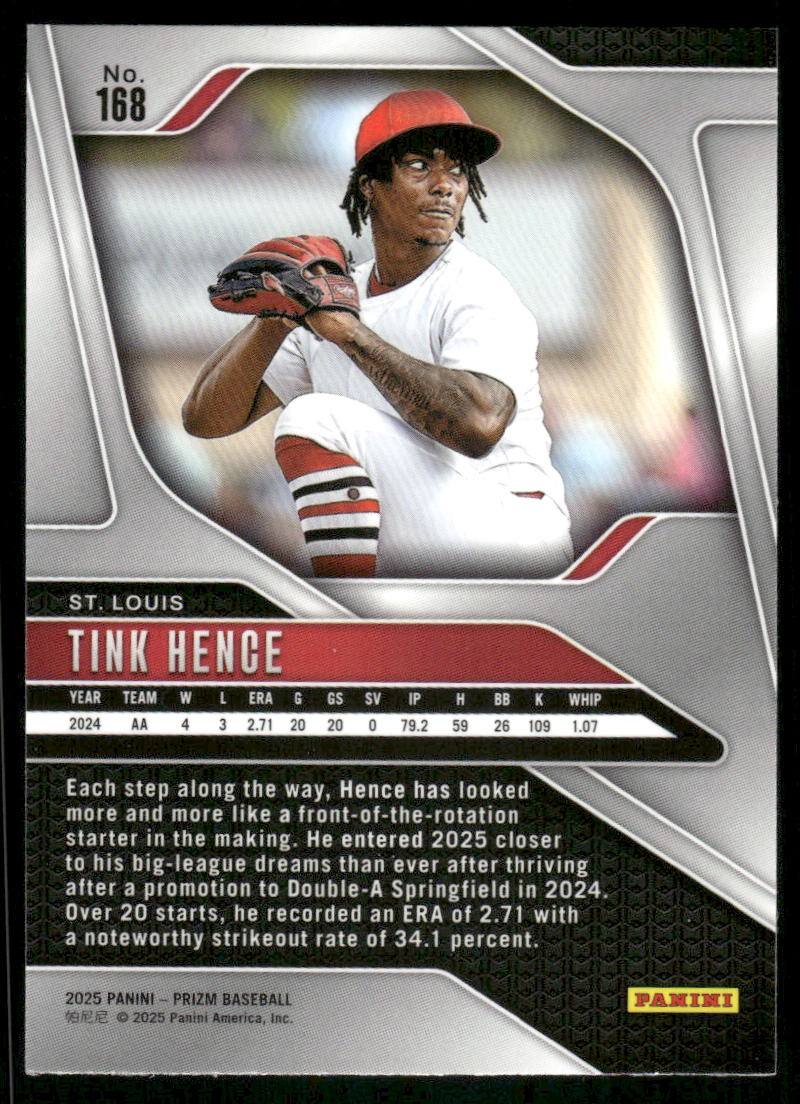 2025 Panini Prizm Baseball Tink Hence #168 Baseball