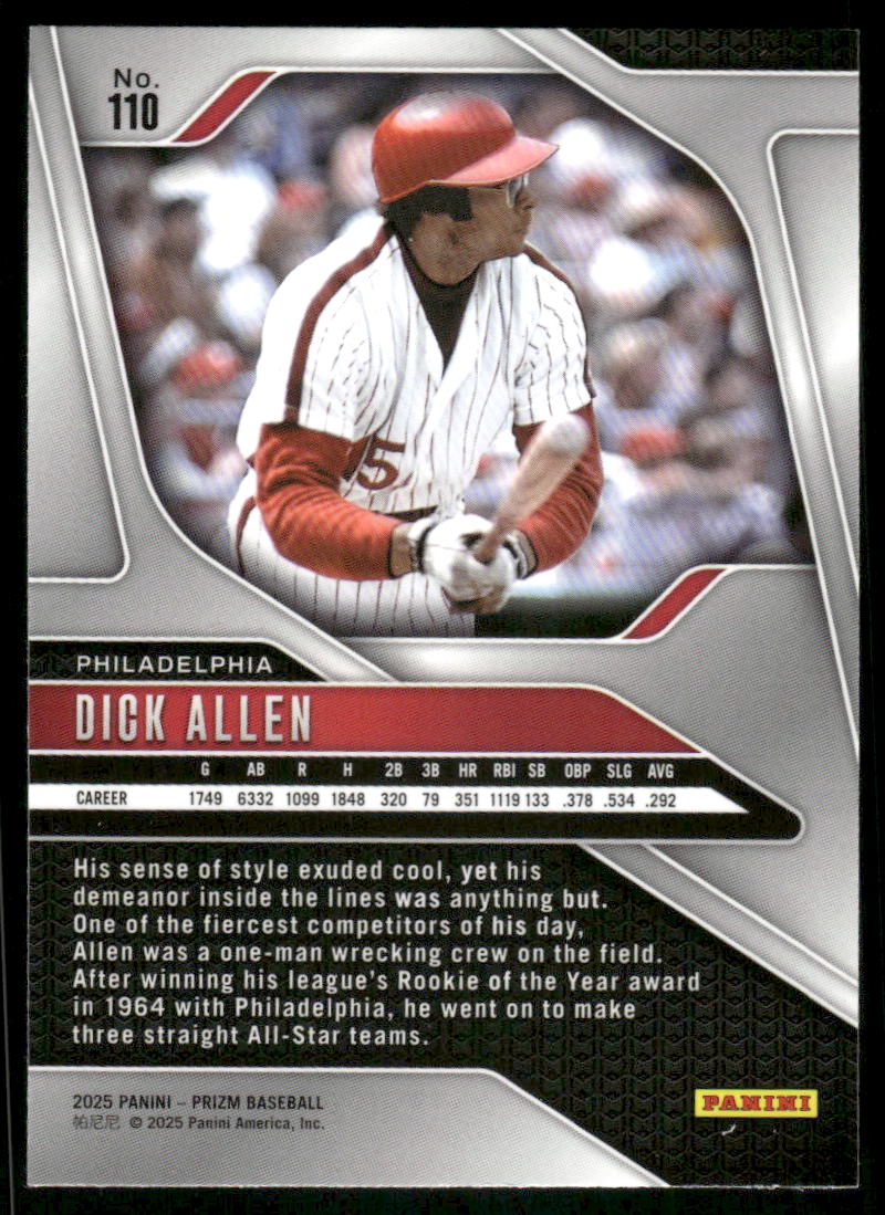 2025 Panini Prizm Baseball Dick Allen #110 Baseball