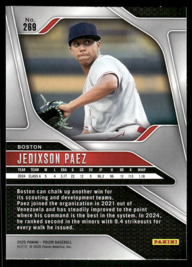 2025 Panini Prizm Baseball Jedixson Paez #269 Baseball