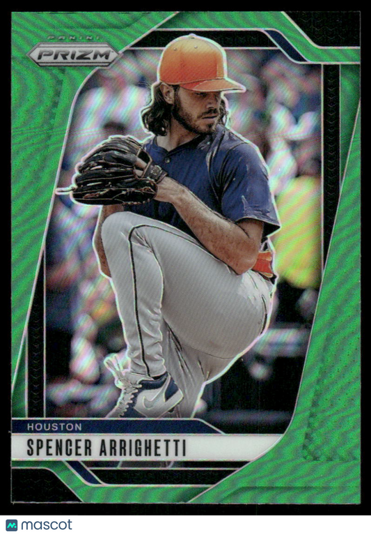 2025 Panini Prizm Baseball Spencer Arrighetti #20 Green Baseball