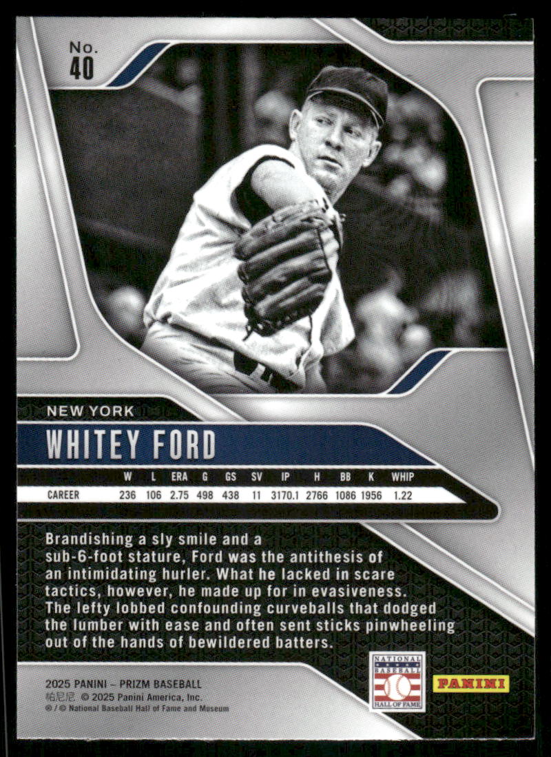 2025 Panini Prizm Whitey Ford #40 Baseball