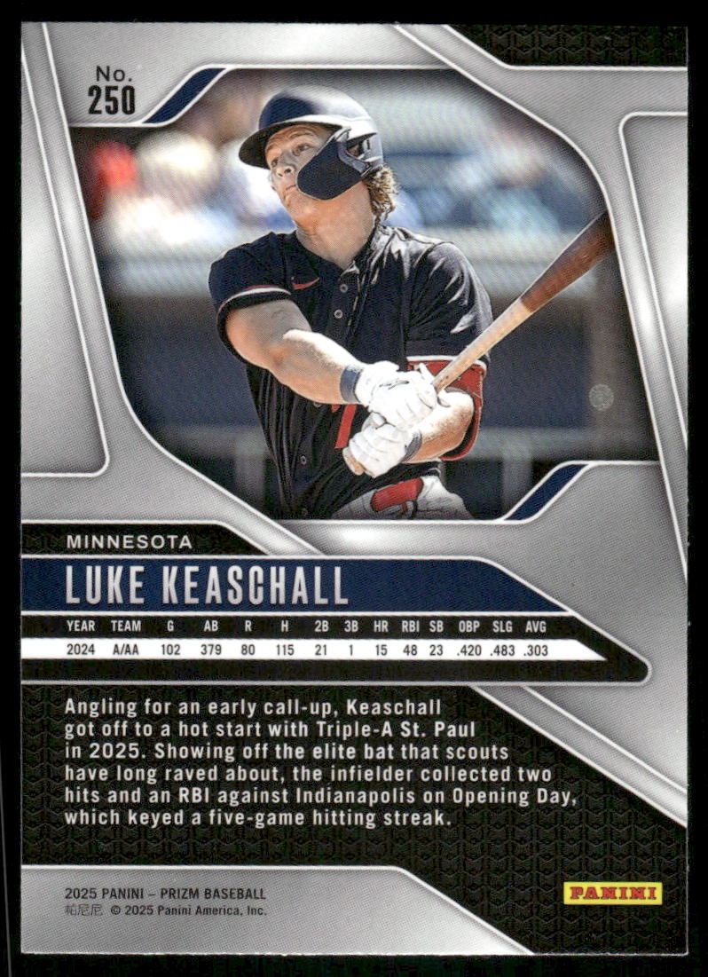 2025 Panini Prizm Baseball Luke Keaschall #250 RC Baseball