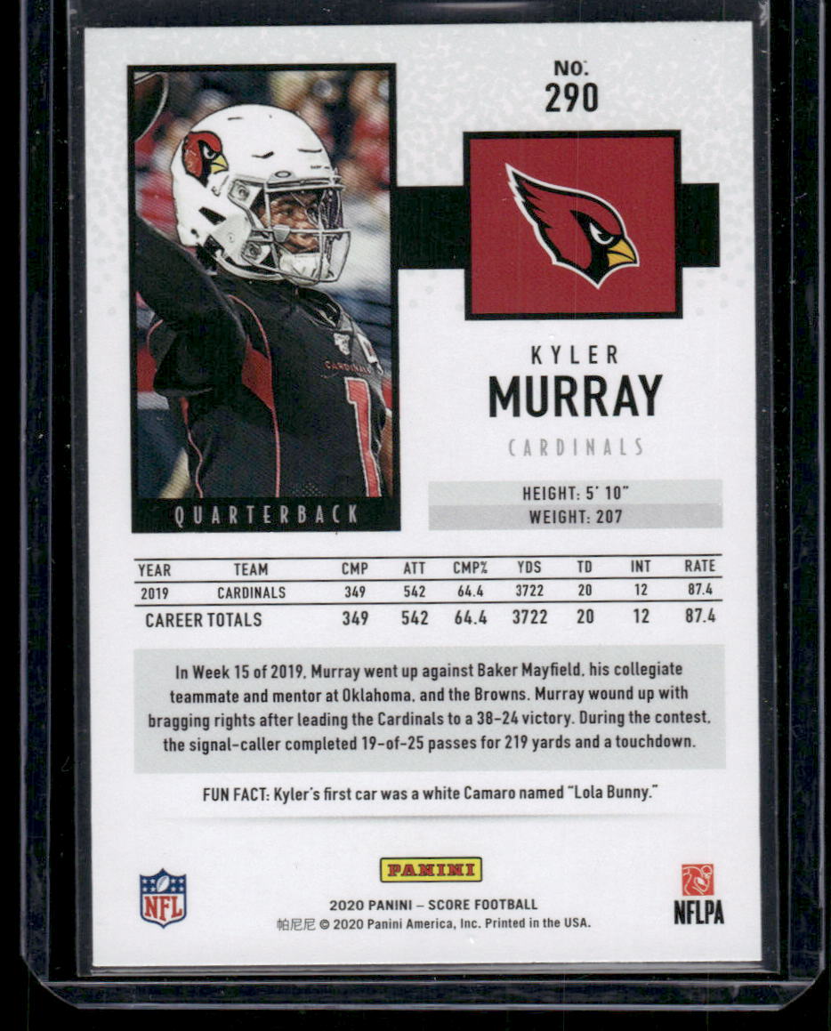 2020 Panini Score Kyler Murray #290 Football