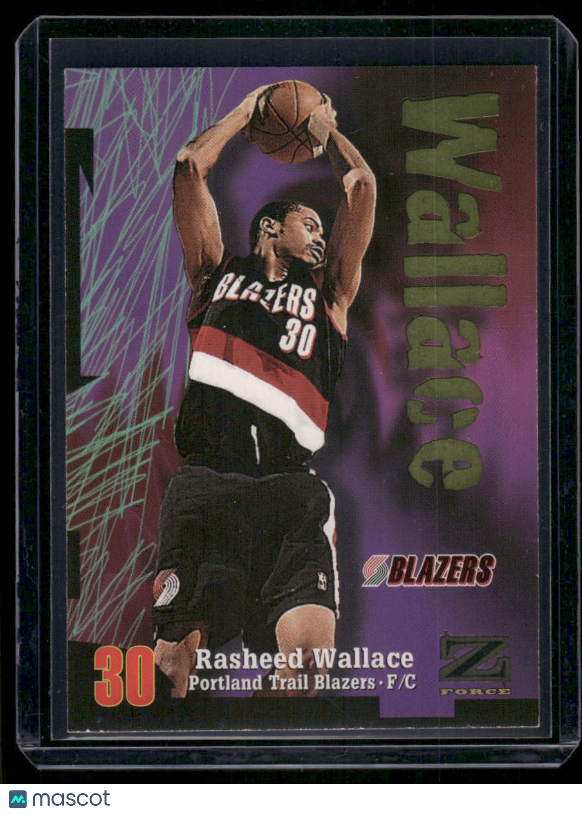 1997-98 SkyBox Z-Force Rasheed Wallace #80 Basketball
