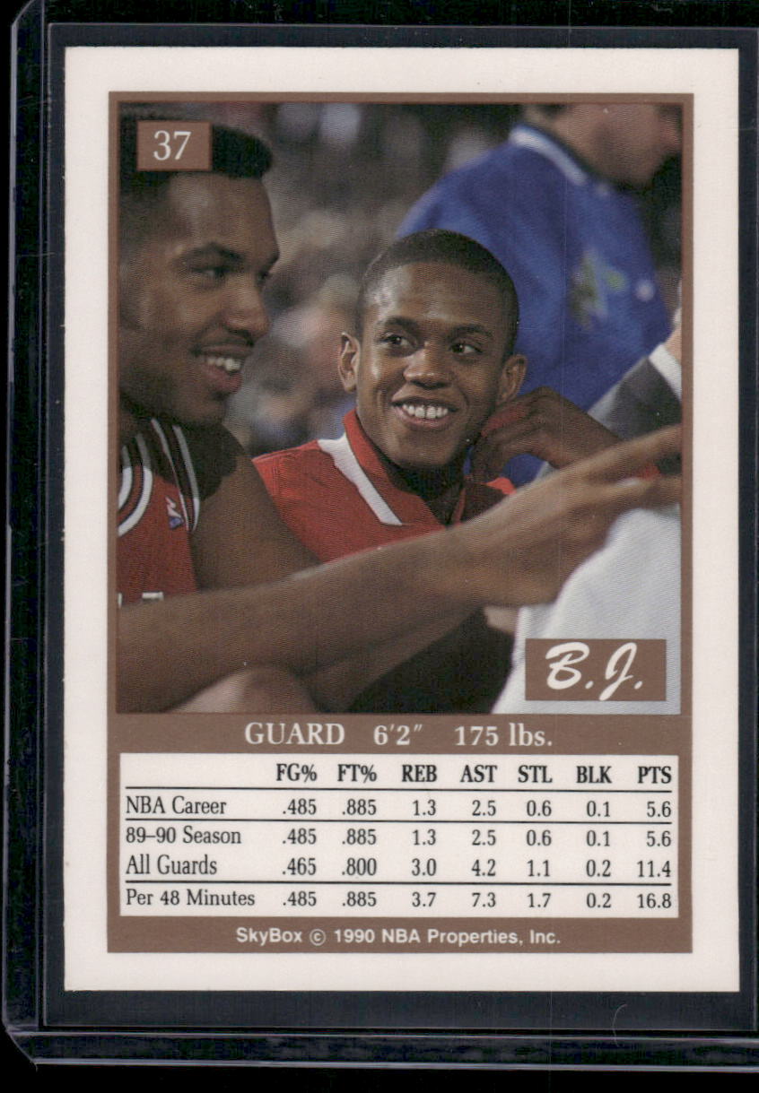 1990 SkyBox B.J. Armstrong #37 Basketball