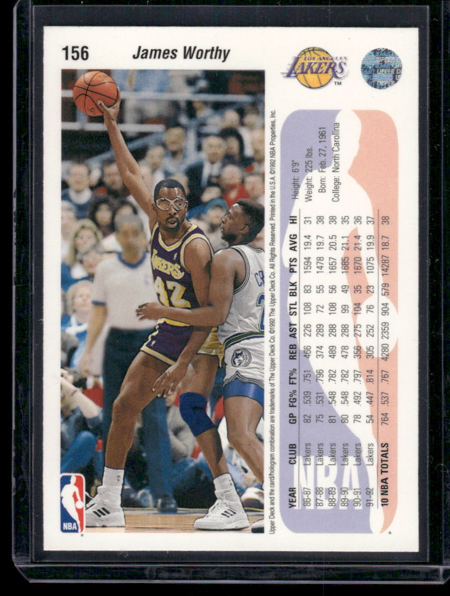 1991-92 Upper Deck James Worthy #156 Basketball
