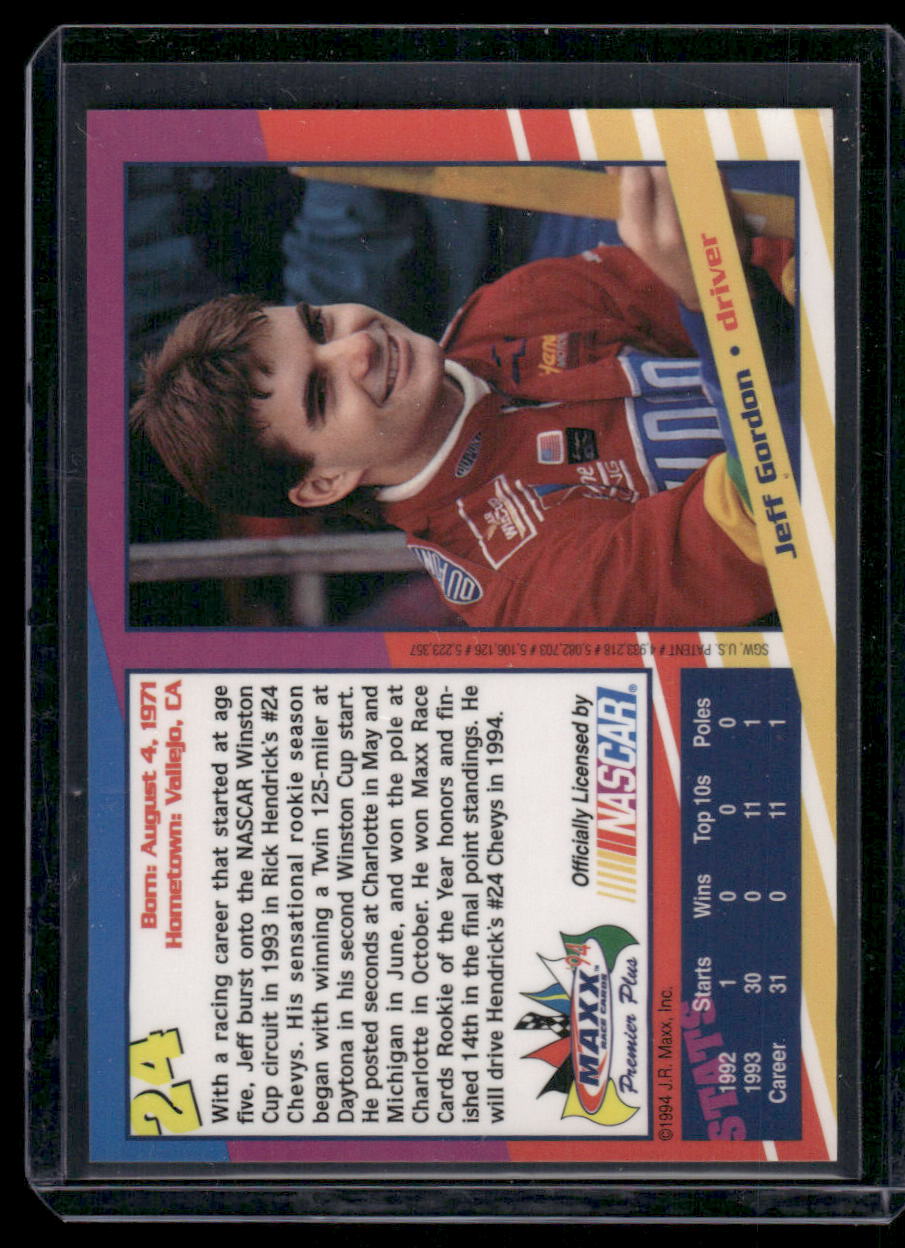 1994 Maxx Premier Plus Jeff Gordon #24 Auto Racing