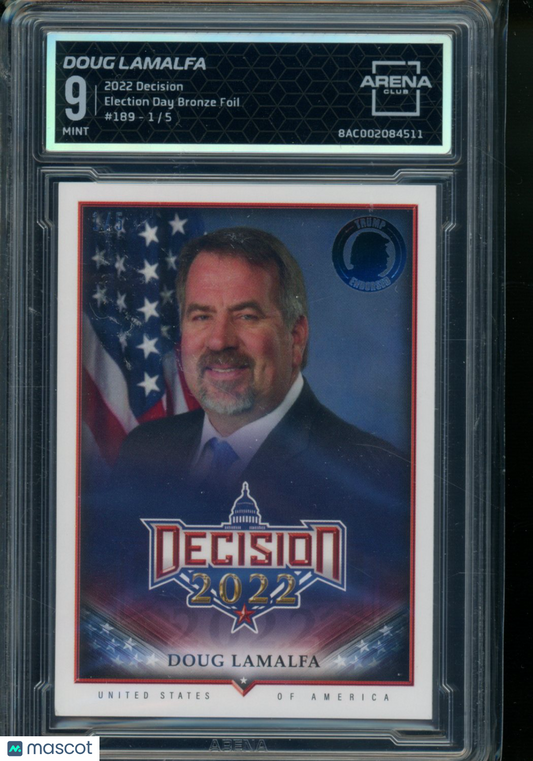 2022 Decision Election Day Bronze Foil Doug LaMalfa 1/5 #189 Arena Club 9