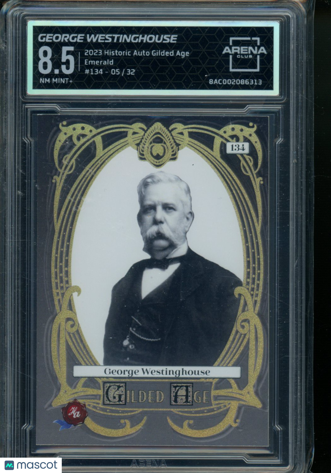 2022 Historic Autographs Gilded Age Emerald George Westinghouse 05/32 134 AC 8.5