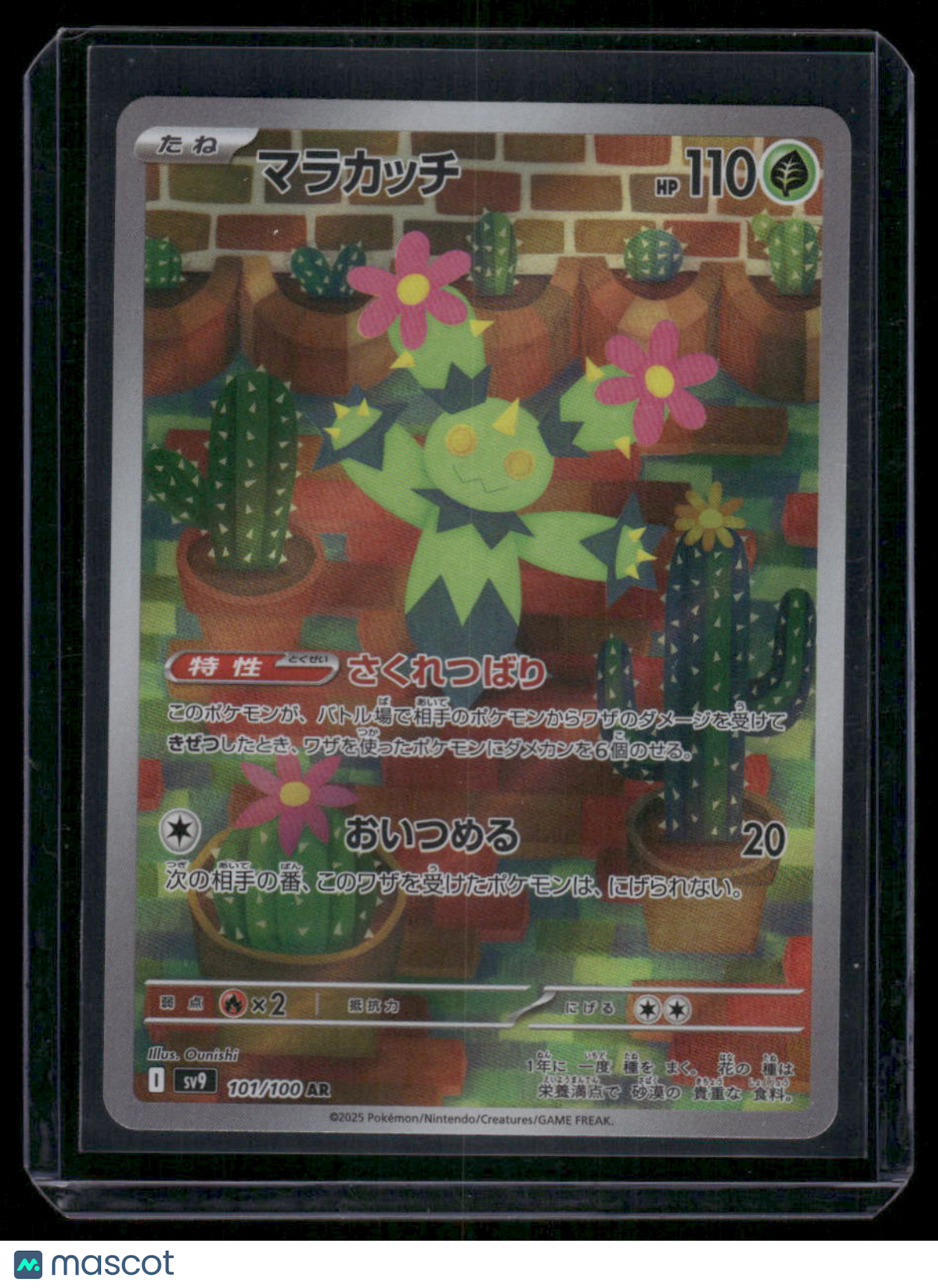 Maractus #101/100 AR Japanese 2025 Pokemon Scarlet & Violet White Flare