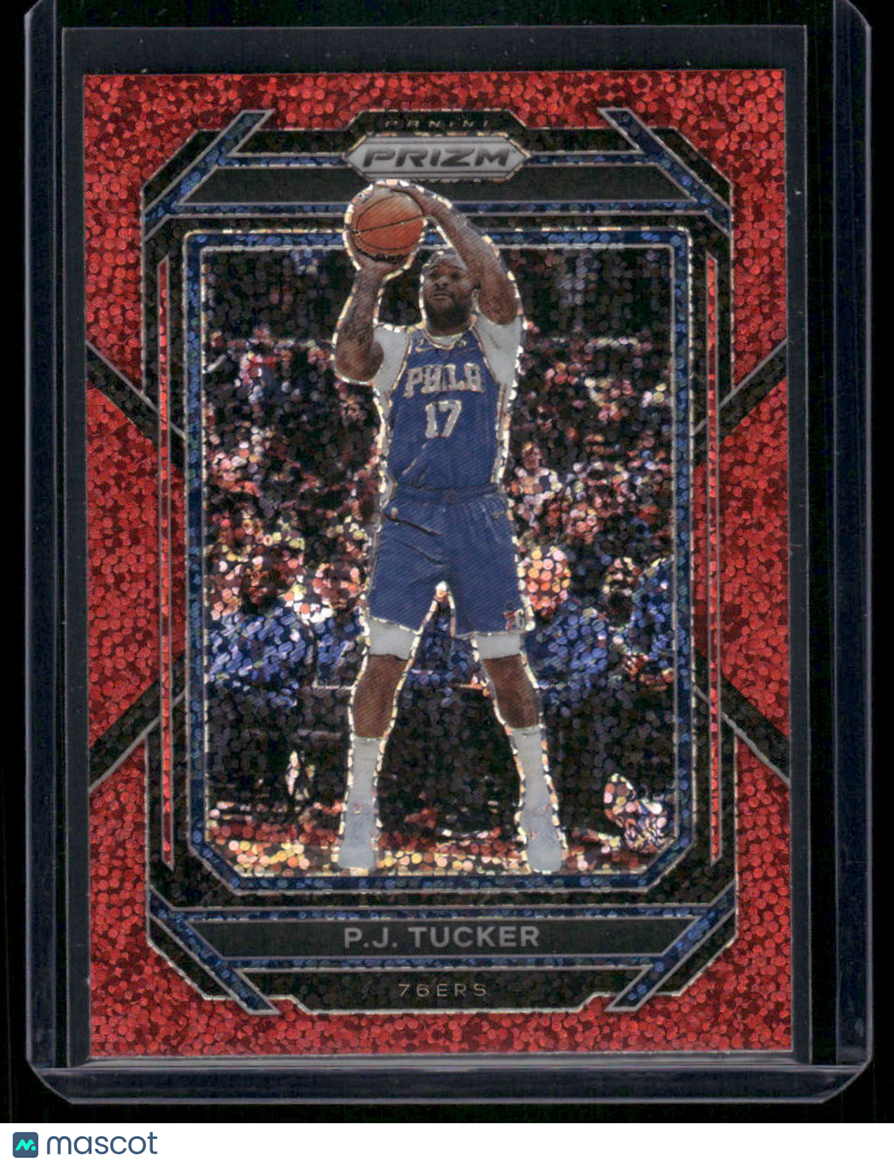 2022-23 Panini Prizm Basketball P.J. Tucker #42 Red Sparkle Basketball