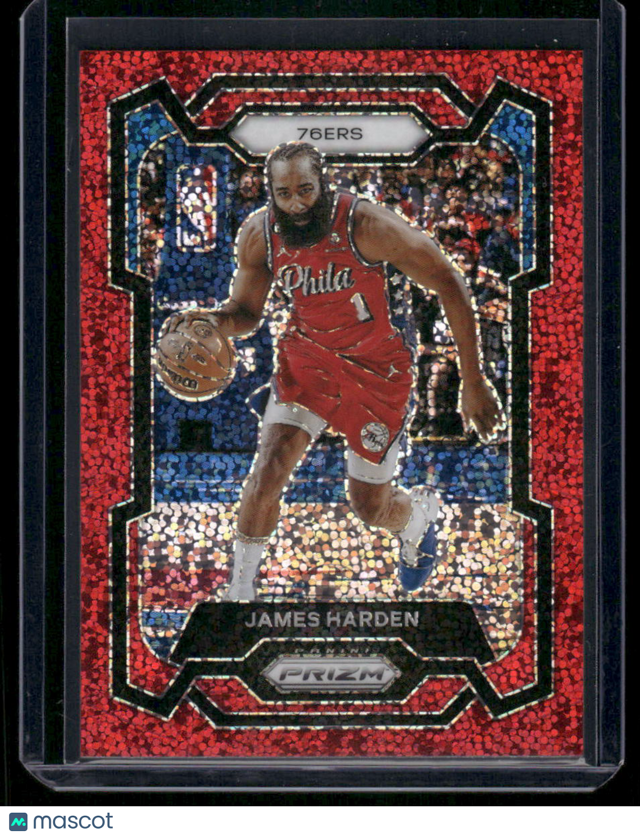 2023-24 Panini Prizm James Harden #98 Red Sparkle Basketball