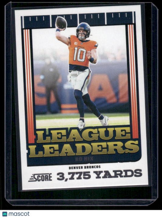 2025 Panini Score League Leaders Bo Nix #11 Football