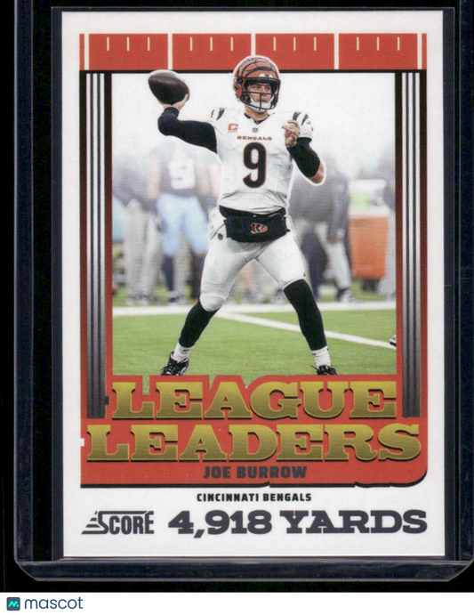 2025 Panini Score League Leaders Joe Burrow #NO. 1 Football