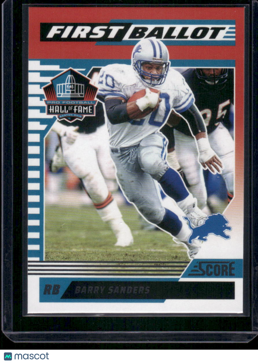 2025 Panini Score First Ballot Barry Sanders #8 Football