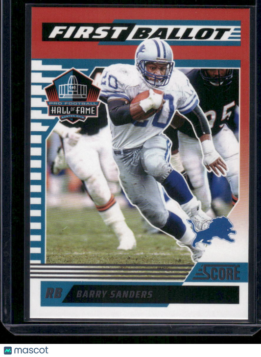 2025 Panini Score First Ballot Barry Sanders #8 Football