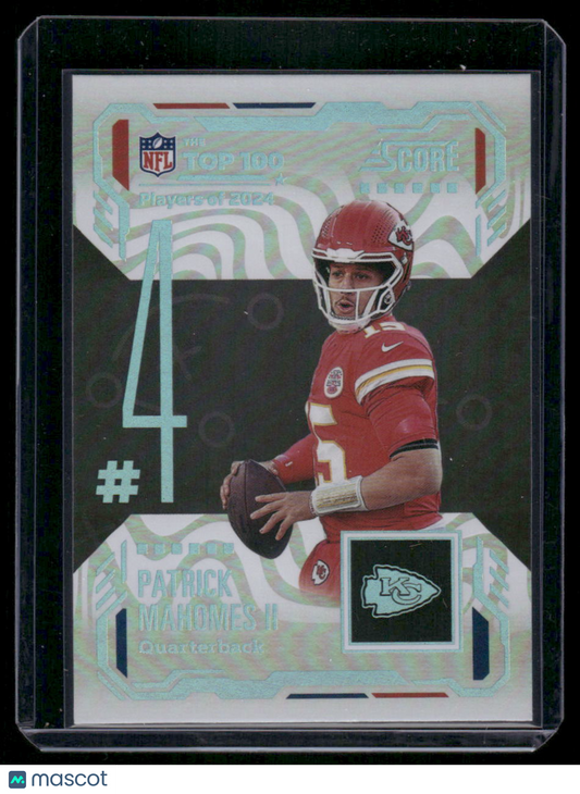 2025 Panini Score Patrick Mahomes II #NO. 4 Top 100 Football