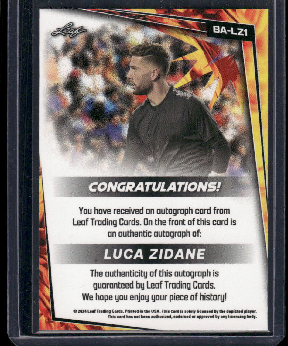 2024 Leaf Luca Zidane #BA-LZ1 Auto Soccer