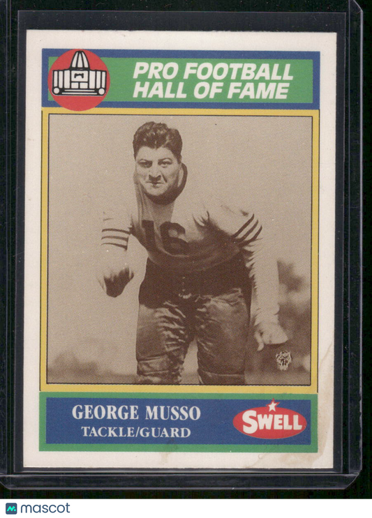1989 Swell Pro Football Hall of Fame George Musso #117 Football