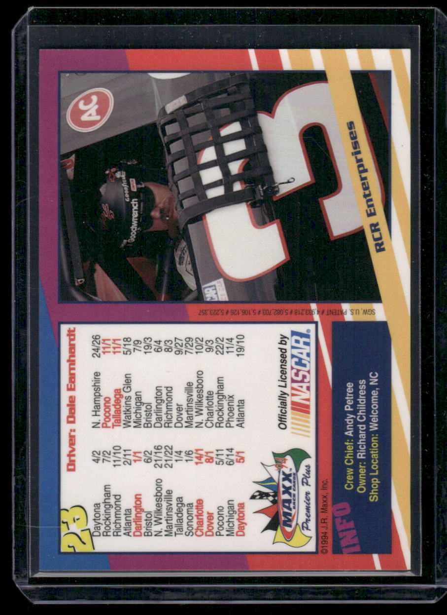 1994 Maxx Premier Plus Dale Earnhardt #23 Auto Racing