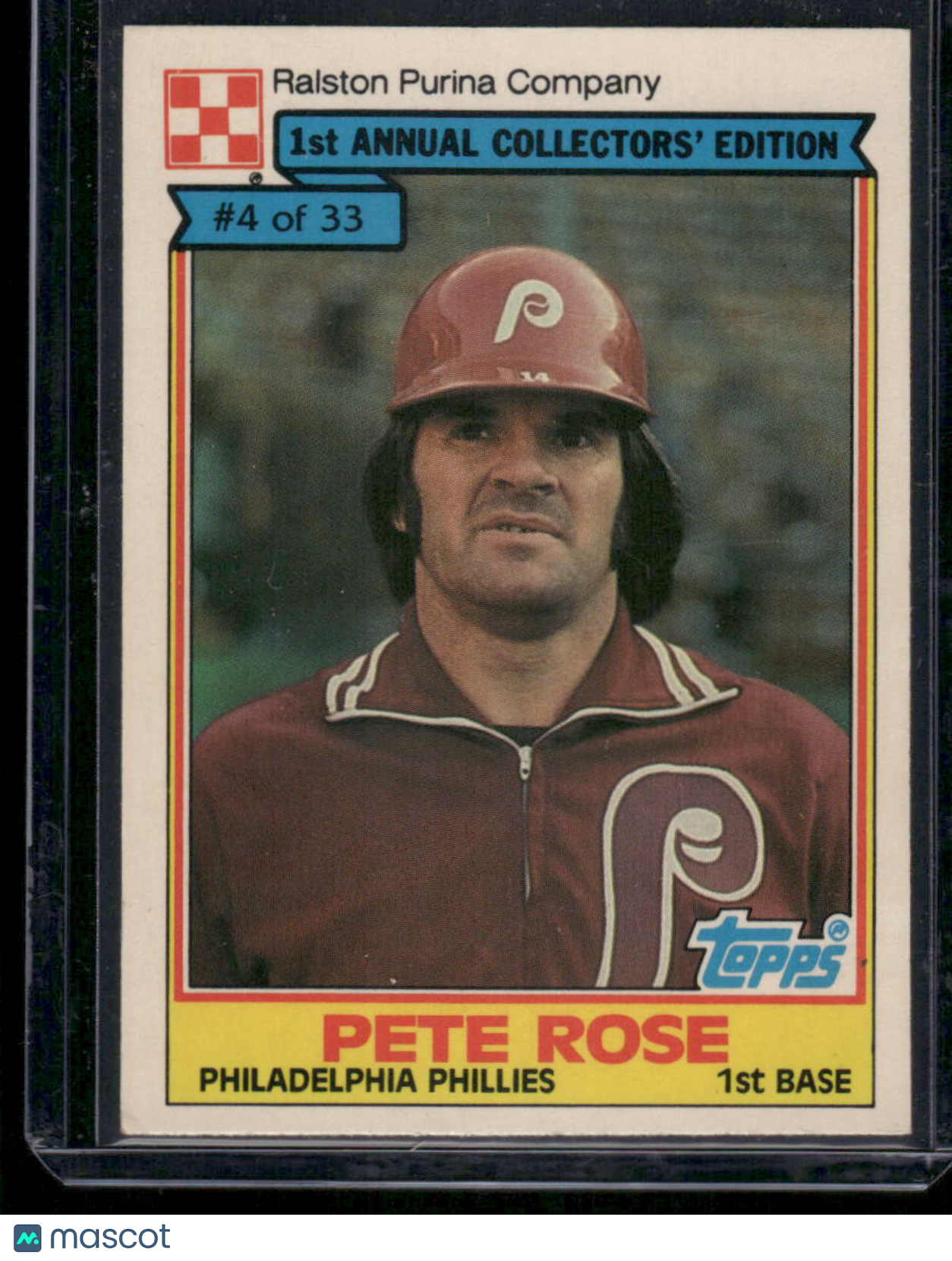 1984 Topps Ralston Purina 1st Annual Collectors' Edition Pete Rose #4 Baseball