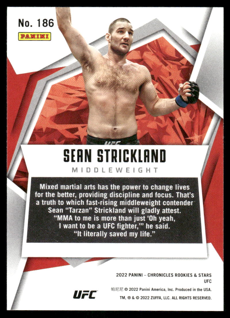 2022 Panini Chronicles Rookies & Stars Sean Strickland #186 RC (MMA)