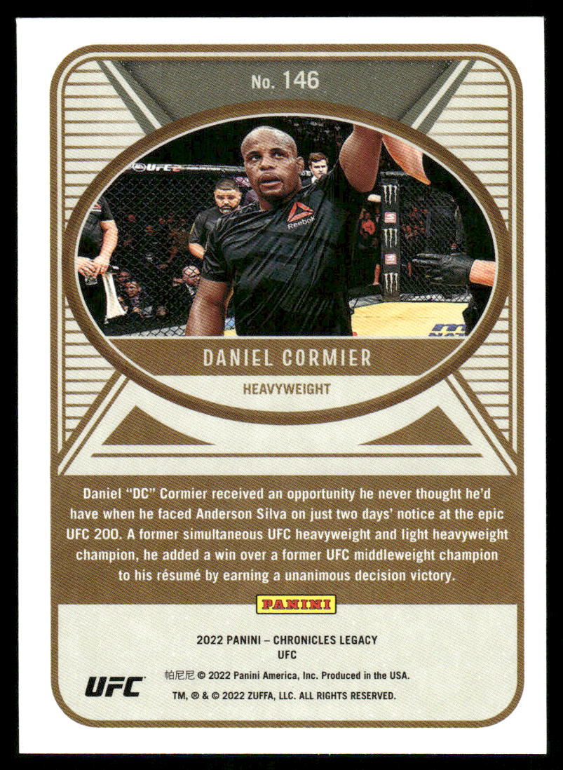 2022 Panini Chronicles Legacy UFC Daniel Cormier #146 Mixed Martial Arts (MMA)