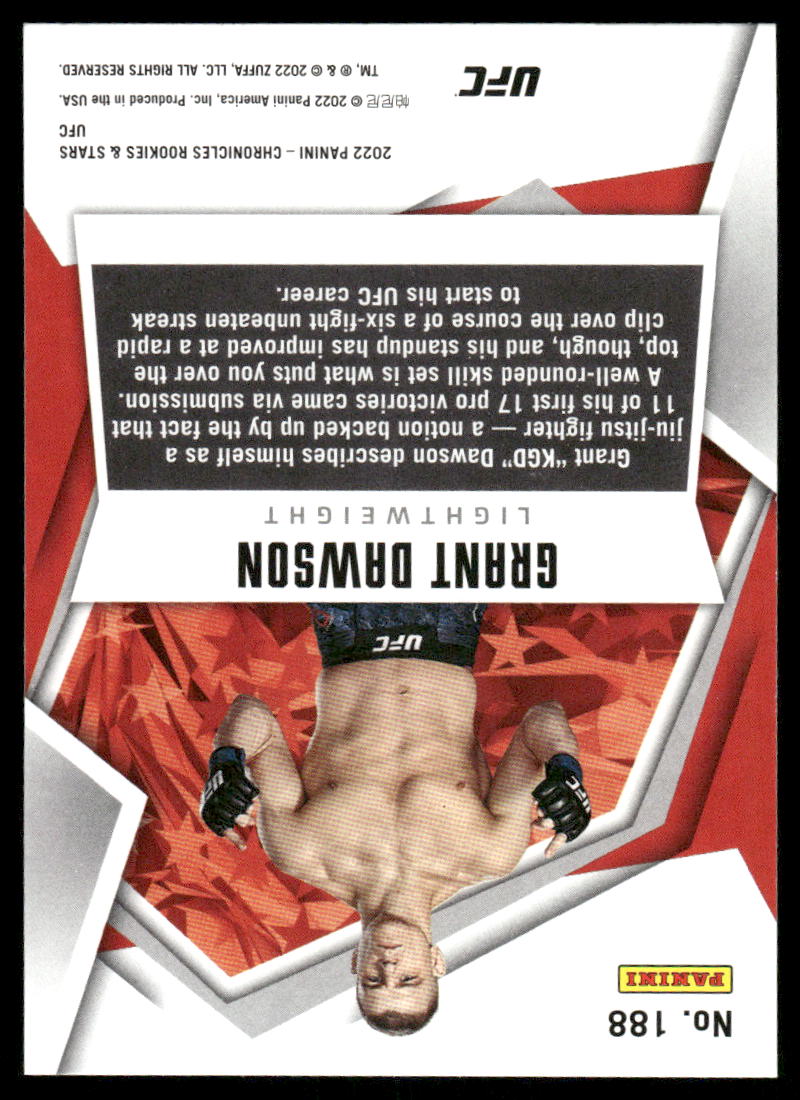 2022 Panini Rookies & Stars UFC Grant Dawson #188 RC Mixed Martial Arts (MMA)