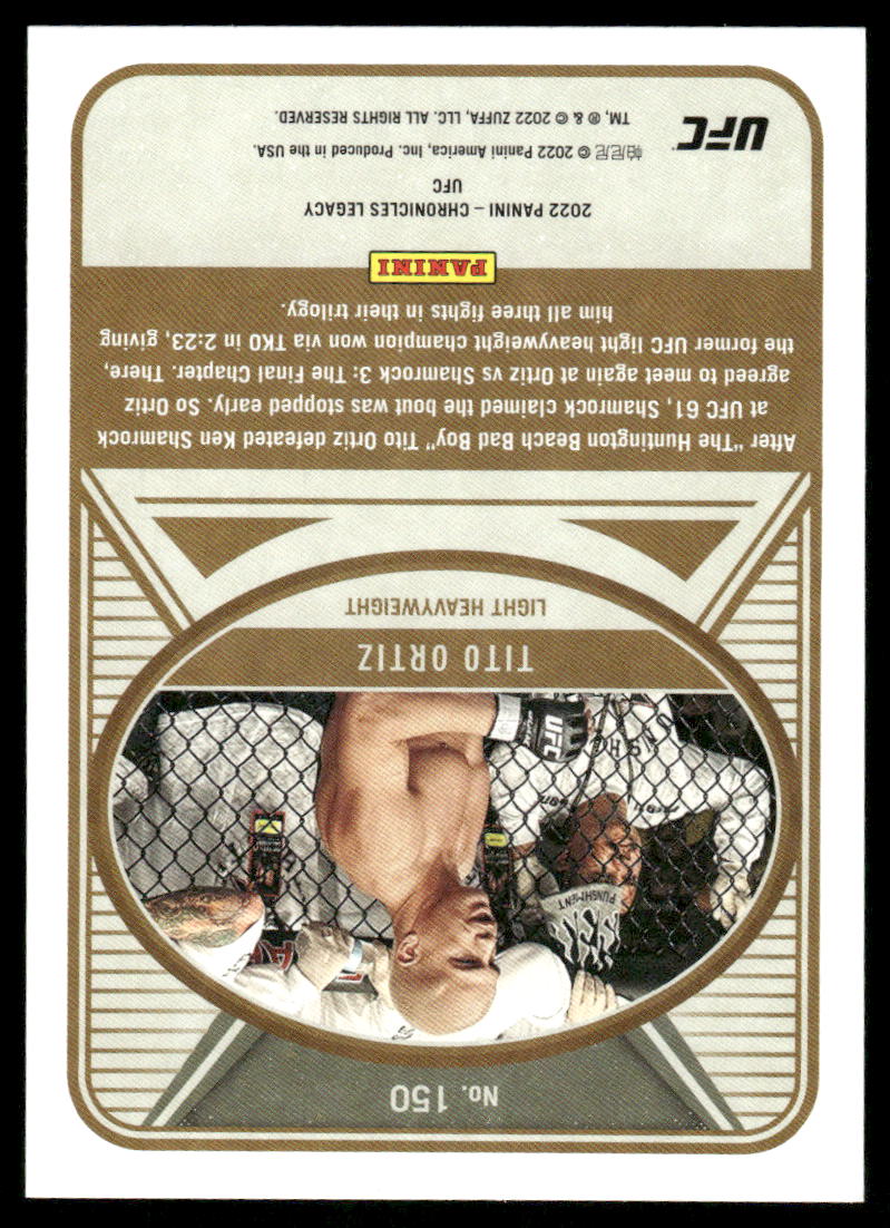 2022 Panini Chronicles Legacy UFC Tito Ortiz #150 Mixed Martial Arts (MMA)