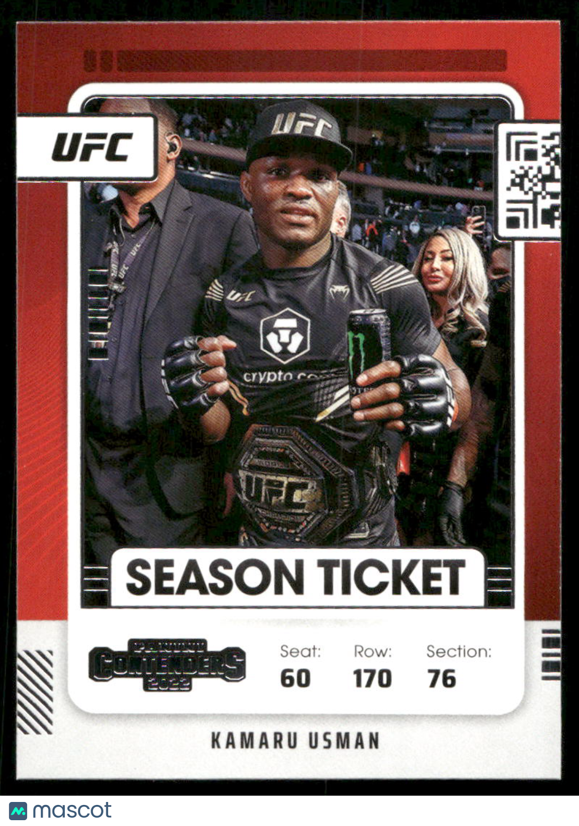 2022 Panini Contenders UFC Kamaru Usman #110 Mixed Martial Arts (MMA)