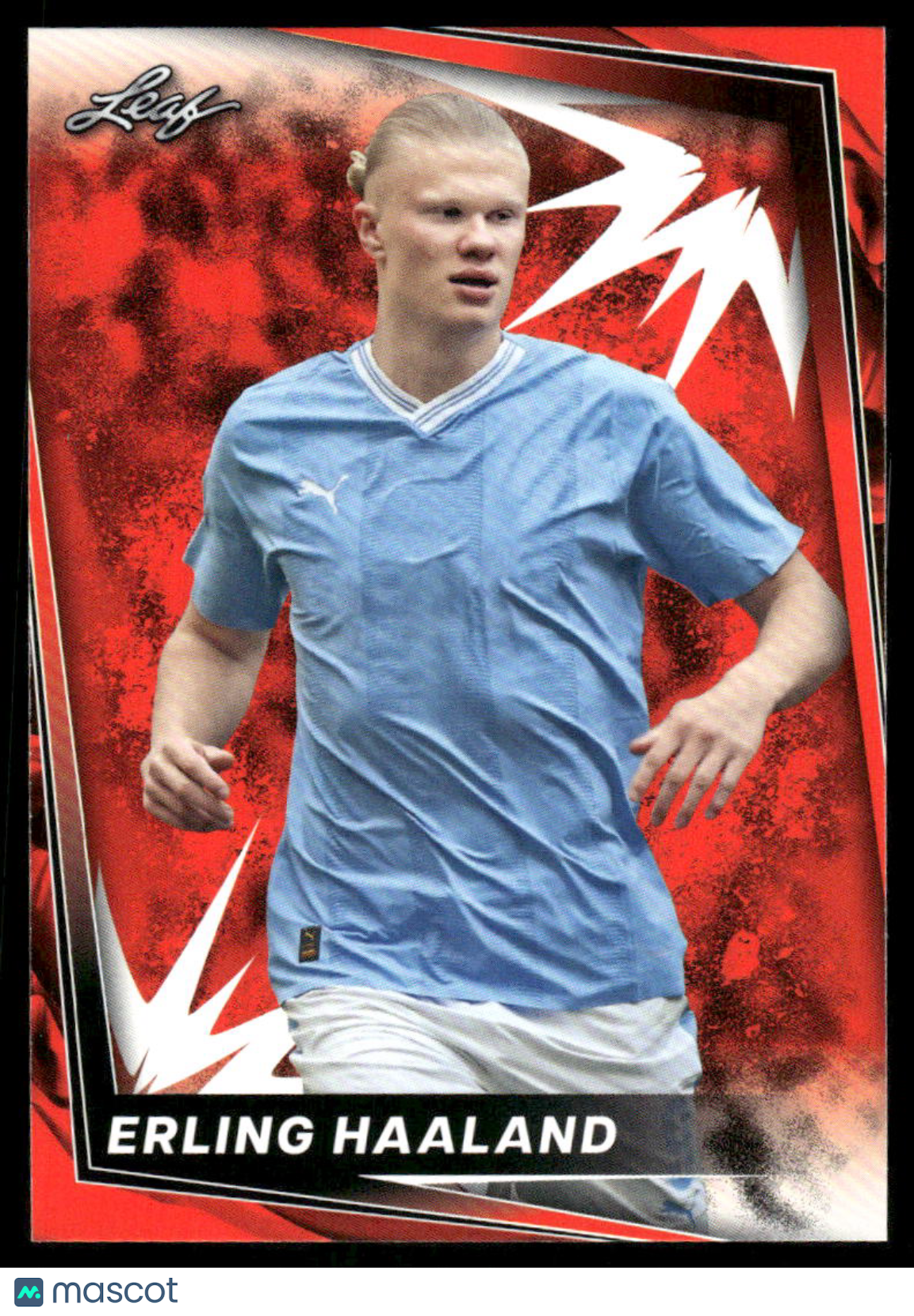 2024 Leaf Erling Haaland #4 Red Soccer