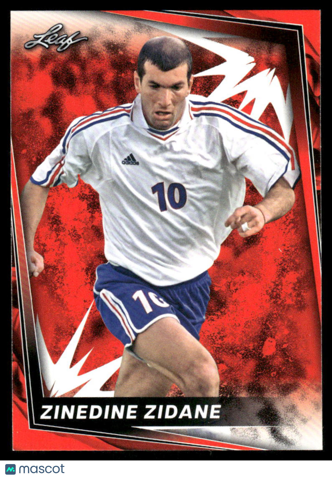 2024 Leaf Zinedine Zidane #9 Red Soccer