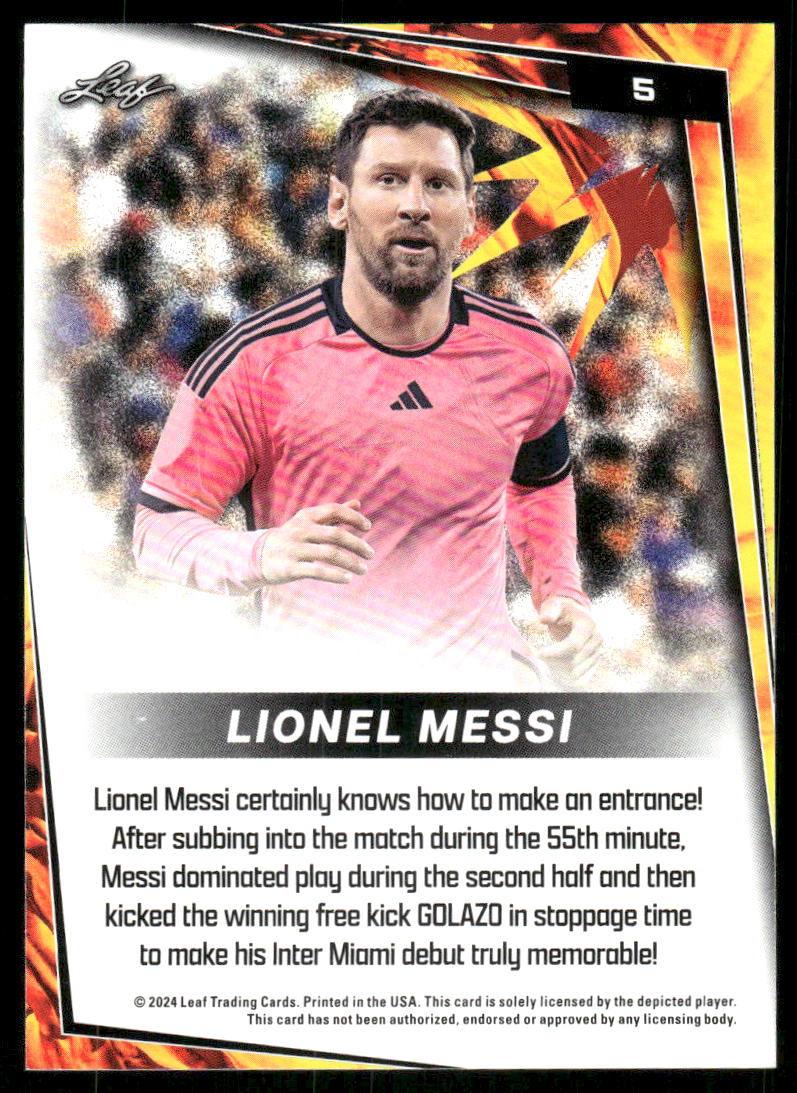 2024 Leaf Lionel Messi #5 Soccer