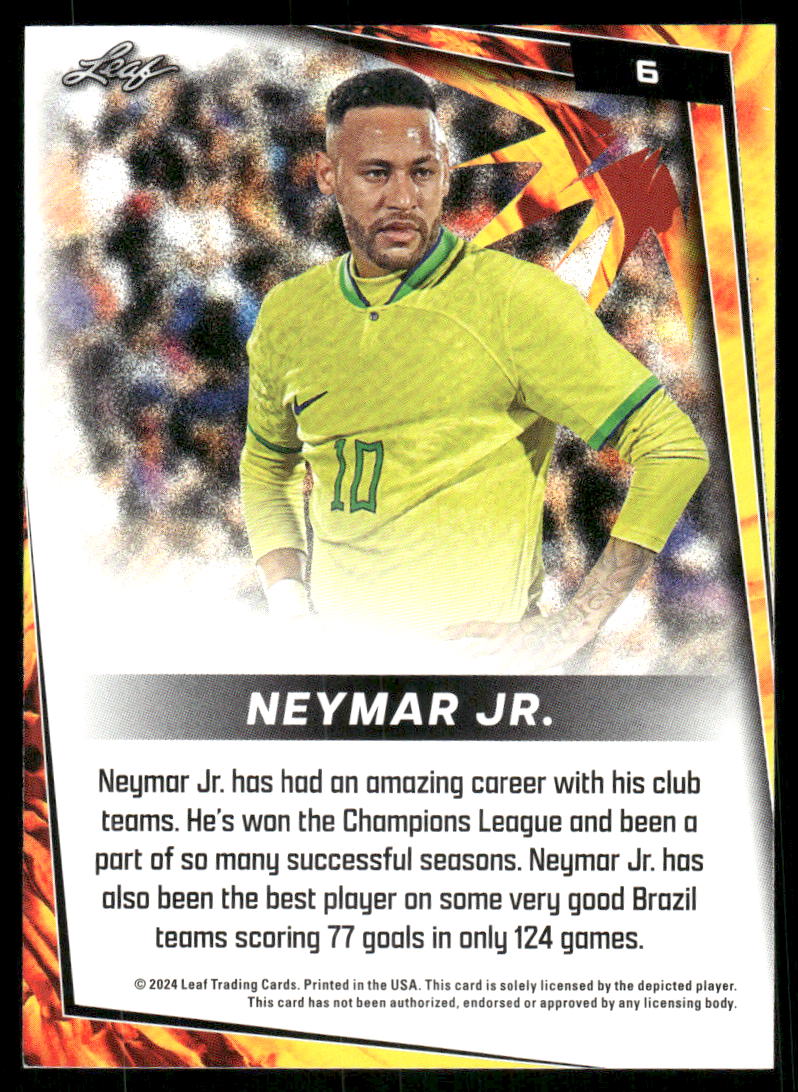 2024 Leaf Neymar Jr. #6 White Soccer