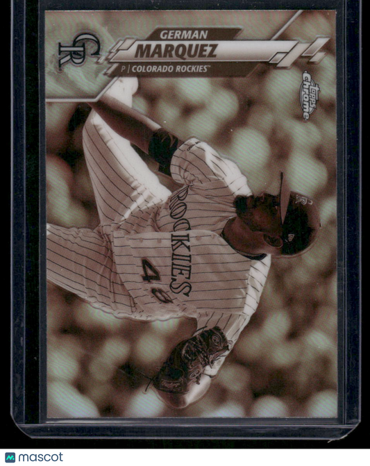 2020 Topps Chrome Refractor German Marquez #44 1/3 Baseball